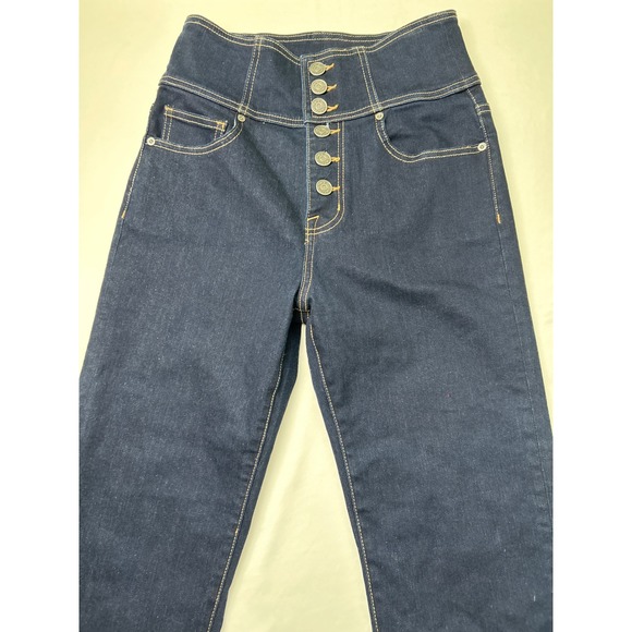Joie High Waisted Button Fly Dark Wash Denim Jeans Size 27/4 - Picture 3 of 10